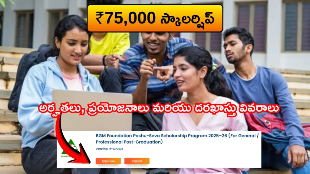 BGM Foundation Pashu Seva Scholarship
