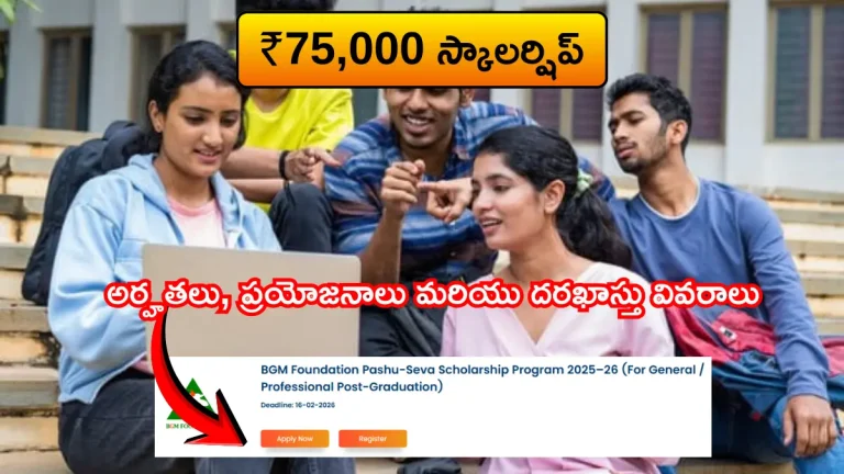 BGM Foundation Pashu Seva Scholarship