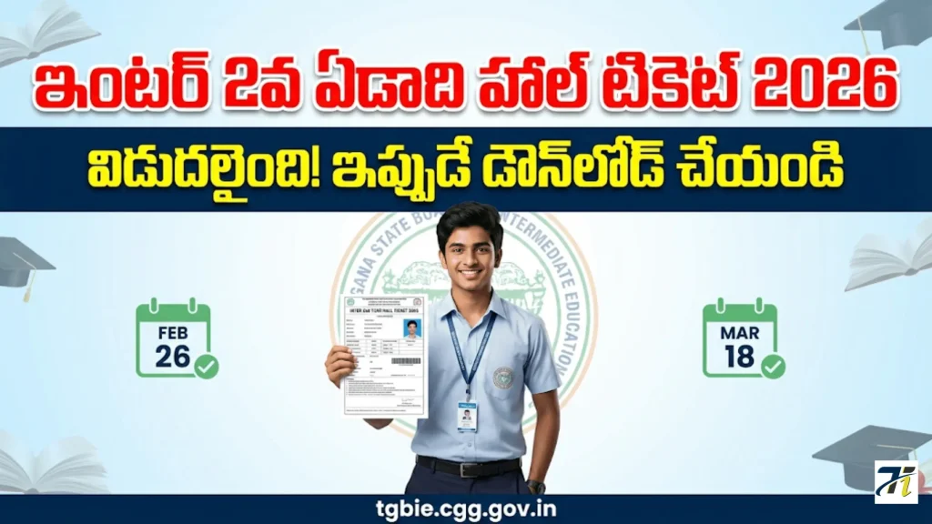 TS Inter 2nd Year Hall Ticket 2026