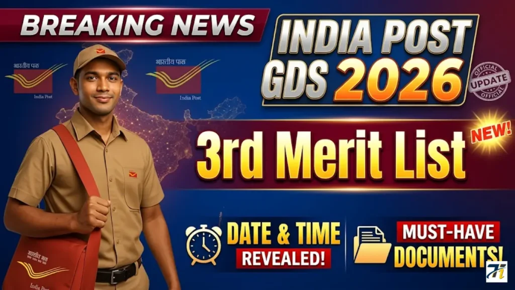 India Post GDS 3rd Merit List 2026