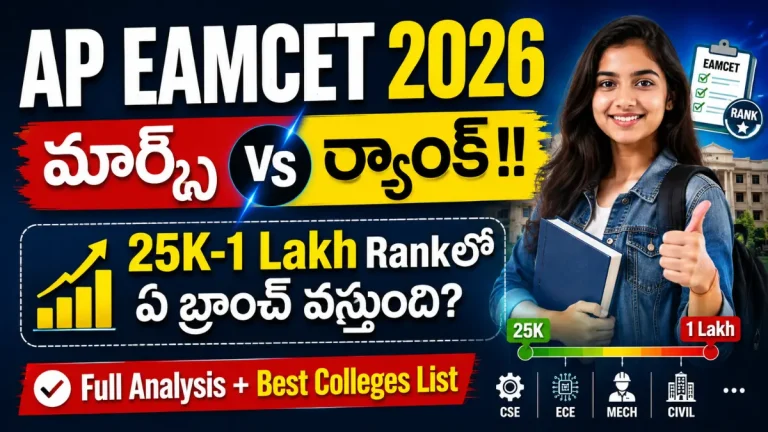AP EAMCET 2026 Marks vs Rank