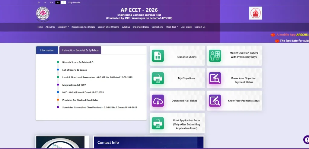 AP ECET Official Website