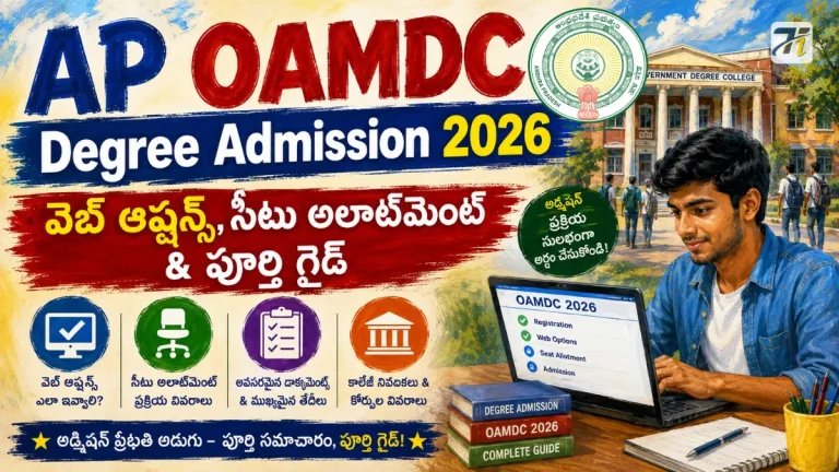 AP OAMDC Degree Admissions 2026 Registration, Web Options & Seat Allotment Process