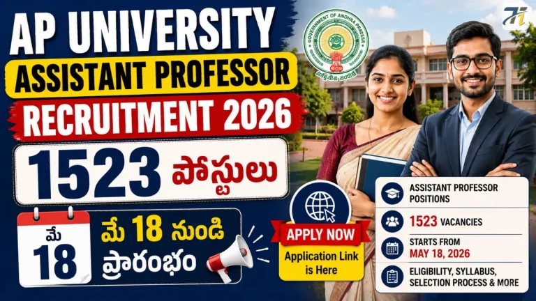 AP University Assistant Professor 2026 application link