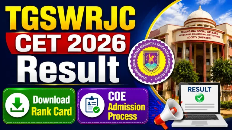 TGSWRJC CET 2026 Results