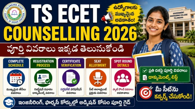 TS ECET Counselling 2026 Complete Schedule, Registration Process, Seat Allotment & Spot Round Details