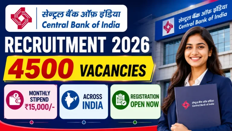 Central Bank of India Apprentice Recruitment 2026