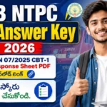 RRB NTPC Undergraduate Answer Key 2026