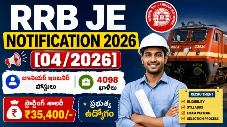 RRB JE New Vacancy 2026-27